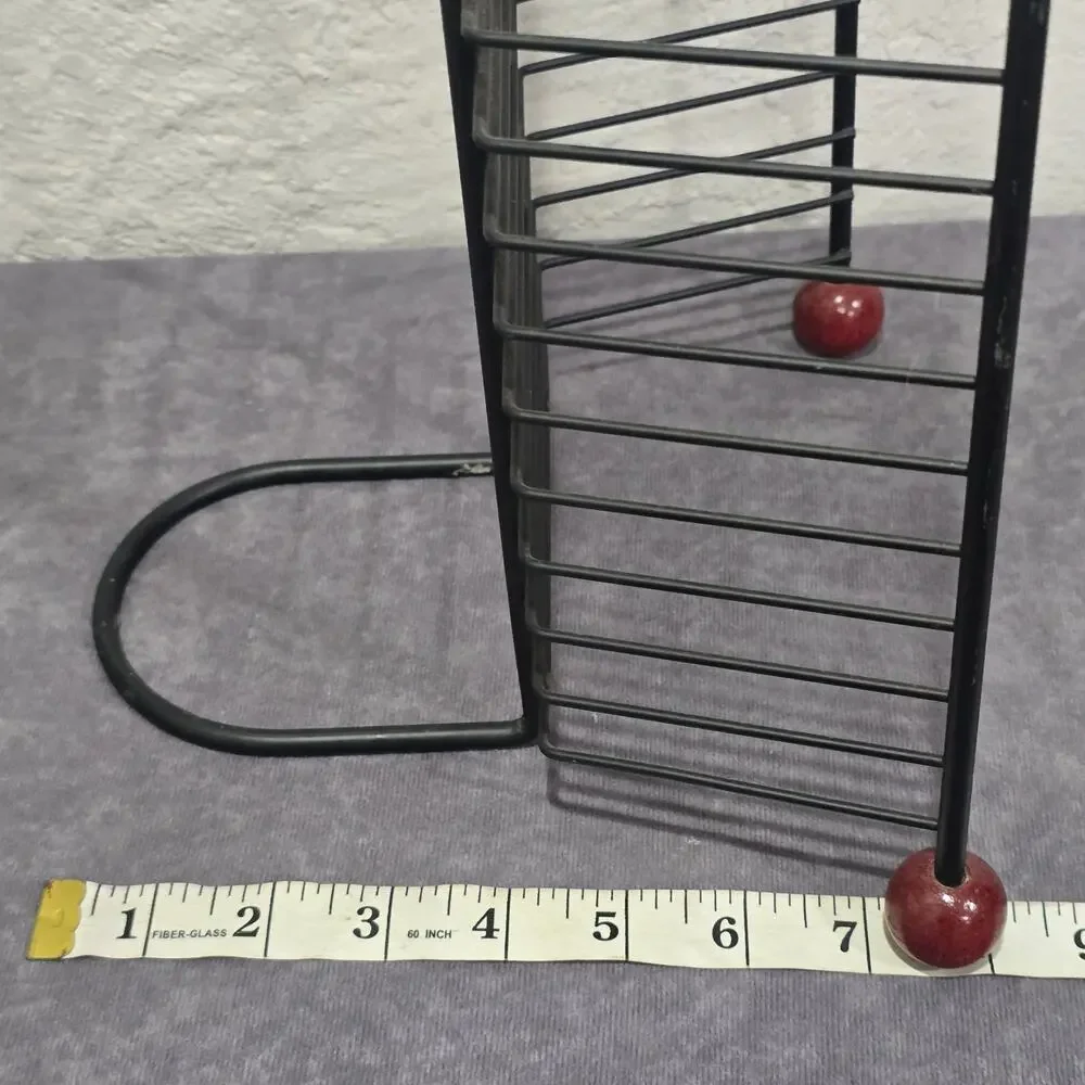 Y2K DVD Blue-Ray Game Rack Tower Media Storage Black Metal Wire Holds 38  32”